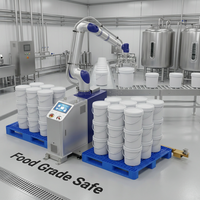Paletizador Colaborativo JINWEI DS-CR17-G/S, 17 kg, 2047 mm, G1950, S2450 mm, CE, UL, NSF, ISO 10218, 9-13 piezas/min, para Alimentos, Bebidas y Farmacéutica