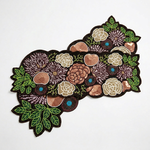 Embroidered Floral Table <b>Runner</b> Bohemian Style Home Decor <b>Washable</b> Hand Wash - Product Image 1