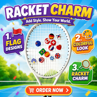 Nouveaux Amortisseurs de Vibrations pour Raquettes de Tennis en Silicone avec Logo Personnalisé, Motifs Animaux, Fleurs, Dessins Animés, Vente en Gros, Fourniture en Vrac