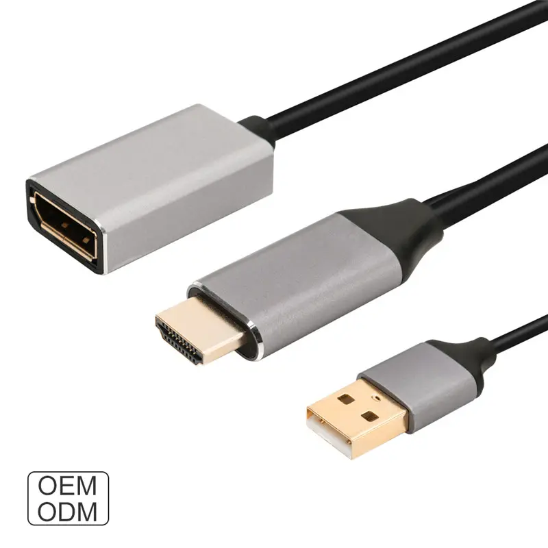 Connettore da HDMI a <span class=keywords><strong>Displayport</strong></span> 4k60hz 120hz da HDMI 2.0 a DP con Usb
