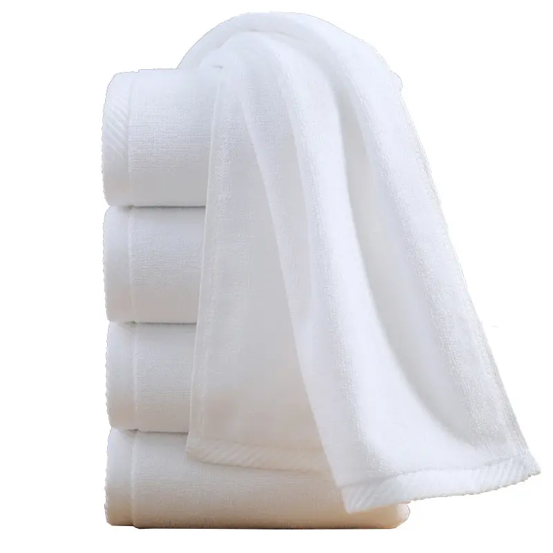 منشفة حمام قطنية 100% 600 جرام لكل متر مربع ذات جودة عالية، منشفة قطنية بيضاء للفنادق والسبا من تيري