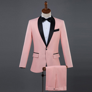 Élégant Costume de Smoking Rose Deux Pièces pour <span class=keywords><strong>Homme</strong></span>, Nouvelle Mode de Performance, Hôte de Cérémonie - Product Image 6