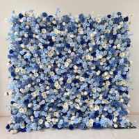 Mur de fleurs artificielles sur mesure 2,4 m x 2,4 m, luxueux et réaliste, fait main, enroulable, roses en soie 5D, pour mariage, événement, scène, restaurant, décoration