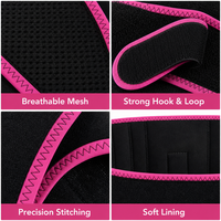 Ceinture de maintien de la taille en néoprène à haute compression pour femme, avec accent rose, ajustable, pour la sudation, l'entraînement, la gym et la perte de poids, effet ventre plat