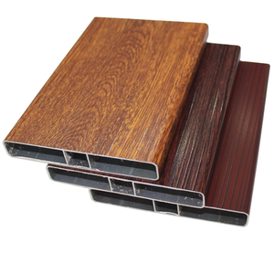 Service de coupe de revêtement en bois de clôture de jardin en alliage d'aluminium anti-corrosion de série 6000 <span class=keywords><strong>pour</strong></span> clôtures de portes de treillis de mur de limite de latte - Product Image 1