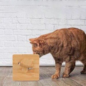 Adjustable Wooden Pet <b>Bowl</b> <b>Stand</b> With Double Stainless Steel <b>Bowls</b> Elevated Feeding Rack For Cats And <b>Dogs</b> - Product Image 4