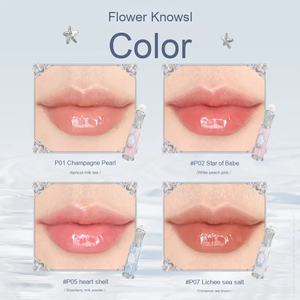 Flower Knows Shell's Jewel Lip Essence, Lápiz Labial Líquido con Perla de Concha de Color, Transparente, <span class=keywords><strong>para</strong></span> el Cuidado de los Labios, Maquillaje con Espejo - Product Image 6