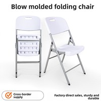 Chaises de camping pliantes en PE moulé par soufflage, robustes, pour usage extérieur, plage et marché, avec dossier haut, mobilier d'extérieur