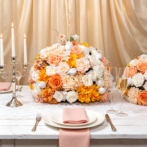 Ramo de Flores de Seda Hecho a Mano Directo de Fábrica, Bola de Flores de Paniculata, Centro de Mesa Romántico para Bodas y Navidad - Product Image 1