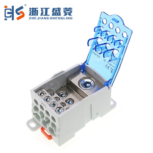 Ukk Din Rail thanh xe buýt 80A 125A 160A 250A 400A phân phối điện vít khối thiết bị đầu cuối niken-mạ đồng 8 cực cao AMP - Product Image 1