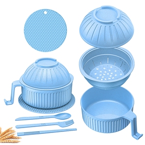 Utensilios de Cocina, Recipientes Biodegradables para Alimentos, Tazones de Plástico, Juego de Tazones de Paja de Trigo, Aptos para Microondas, Tazón para Ramen - Product Image 2
