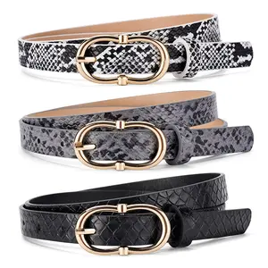 Luxury disegner Custom Personalized Women Woven Belts Thin Girls Belts PU Leather Lady Dress Belt