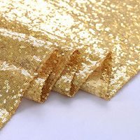 Nappe de fête de mariage à paillettes d'or de luxe scintillant en gros de rectangle rond