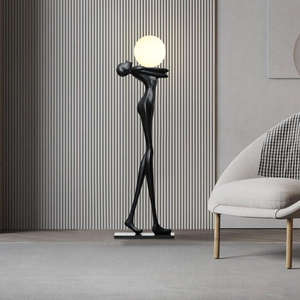Lampe sur pied de luxe de style nordique pour salon d'hôtel, design moderne minimaliste, décoration artistique, lumière chaude - Product Image 4