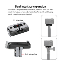 Adaptateur magnétique à dégagement rapide pour Insta360 X5X6, avec trou de vis 1/4 pouce pour accessoires de trépied ou de perche à selfie DJI Osmo Action