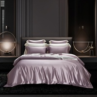 Parures de lit de luxe personnalisées 100 % soie de mûrier, ensembles de draps en soie de mûrier pure pour la vente en gros