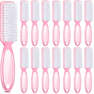 Plastic Nail Cleaning Brush Fiber Wool Dust Removal Brush Non Slip Manicure Pedicure Care Tool - Product Image 5