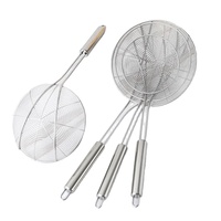 Gadgets d'outils de cuisine en acier inoxydable Passoire à huile populaire pour la friture avec poignée