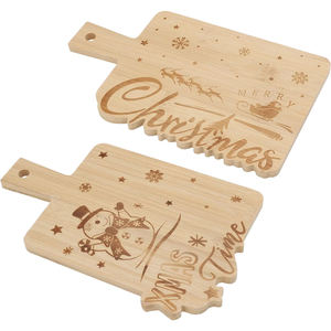 Cá nhân quà tặng giáng sinh tùy chỉnh <span class=keywords><strong>Mini</strong></span> trống tre thớt charcuterie pho mát khay đang chặt khối cho khắc laser - Product Image 1