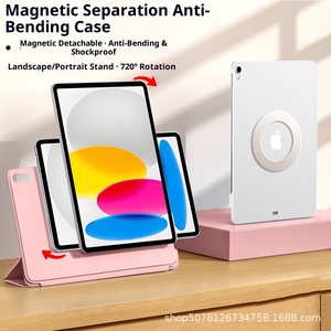 เคสป้องกันไอแพด ฝาพับแบบ Folio Pro/Air/Mini หมุนได้ แม่เหล็กถอดออกได้ แท็บเล็ต 11/13/8.3 นิ้ว คลิปหนีบสองด้าน - Product Image 4