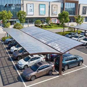 Abri de stationnement extérieur double baie pour véhicules, résistant au vent et à la pluie, avec finition thermolaquée durable, structure en acier et kit de système de carport en aluminium - Product Image 6