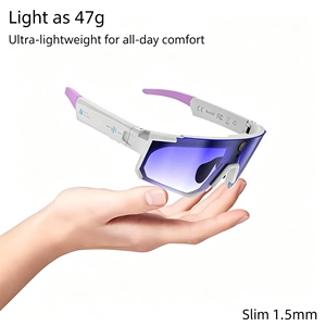 Lunettes de sport intelligentes IA haut de gamme avec traduction IA en temps réel, <span class=keywords><strong>cam</strong></span>éra d'action en vue à la troisième personne 8MP EIS anti-tremblement, Wi-Fi rapide 290 mAh - Product Image 5