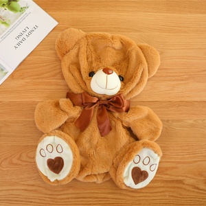 Cute Valentine's Gift Teddy <b>Bear</b> Doll Plush Skin with Leather Shell Semi-Finished Stuffed Toys for Hugging PP Filling Cover - Product Image 6