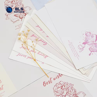 Cartes de notes florales artistiques personnalisées imprimées sur mesure pour inserts d'emballages e-commerce (Marque privée)
