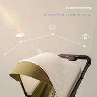 Poussette bébé pliable en métal léger - Double usage assis/allongé - Pliage en un clic - Capacité de charge de 15 kg - Pour bébés de 0 à 6 mois