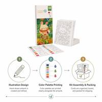 Matériaux en gros sûrs pour la peinture à l'eau, livre d'activités éducatives de peinture pour enfants, série animale, livre de coloriage pour enfants