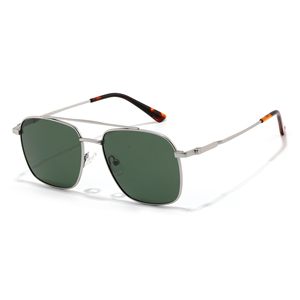 Gafas de Sol Rectangulares Unisex, Montura Metálica Completa, Lentes Polarizadas Gris Oscuro, 100% Protección UV, Uso en Exteriores, Adultos - Product Image 4