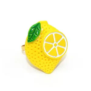 wholesale fruit napkin holder lemon napkin ring for beach Hawaiian party decorations
