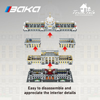 Baka Town Tale Bank Building 33205 DIY Mainan Konstruksi Edukatif Bertenaga Baterai 800+ Pcs Plastik Buatan China Bersertifikat 3C