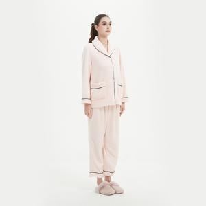 Set di pigiami per coppie invernali da <span class=keywords><strong>donna</strong></span> da uomo morbidi e morbidi indumenti da notte di lusso pigiami in pile di flanella - Product Image 5