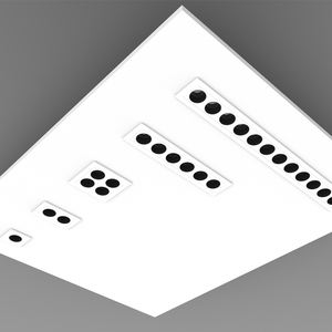 Nouveau type d'éclairage pour magasin intérieur, centre commercial, lampe linéaire encastrée <span class=keywords><strong>rectangulaire</strong></span> à grille LED, CCT réglable, angle réglable, projecteur LED - Product Image 6