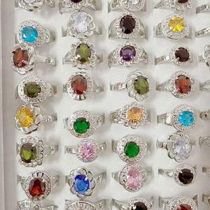 Full Diamond Inlaid Zircon Color-preserving Gemstone <b>Ring</b> Mix Bulk Gemstone Opening <b>Adjustable</b> <b>Ring</b> Micro-Inlaid Zircon <b>Ring</b> - Product Image 3