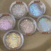 Paillettes pour ongles, 6 couleurs, paillettes blanches scintillantes, poudre brillante pour embellissement des ongles