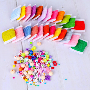 Kit de fabrication de bijoux DIY pour enfants, ensemble de perles pour filles, kit d'artisanat de perles, collier et bracelet en perles de plastique faites à la main - Product Image 5