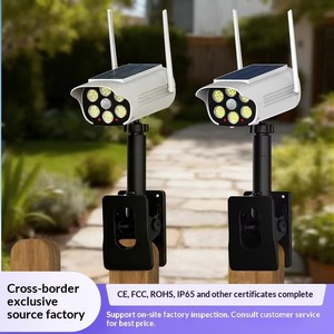 Caméra de surveillance <span class=keywords><strong>solaire</strong></span> factice avec lumière de sécurité extérieure pour la maison, la cour et le jardin - Product Image 3
