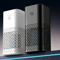 Purificateur d'air intelligent et moderne, écologique, portable, pour animaux de compagnie (chiens, chats, petits animaux), anti-allergies domestiques, avec lumière d'ambiance USB et IA