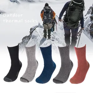 Wholesale Custom Winter Comfortable Soft Terry Warm Unisex Thermal Thick Knitting Wool Socks
