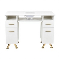 Station de travail professionnelle pour manucure en salon de beauté avec collecteur de poussière, design moderne, matériau MDF, pour salons de beauté et centres commerciaux