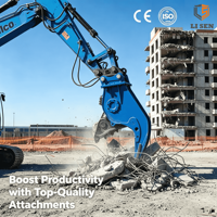 Pulvérisateur hydraulique rotatif à 360° certifié CE pour excavatrice, pince de démolition, séparation de barres d'acier et de béton 5-40