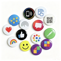 Llaveros Portátiles Personalizados de PVC Epoxi, Mini RFID NFC 213 215 216 13.56MHz, Tarjeta de Visita Impermeable, Compartir en Redes Sociales, Pago