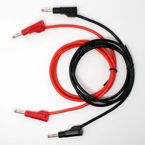 Alta Qualidade Macho para Macho 4mm Banana Plug Speaker Cable 4mm Banana para Banana com Transparente Bainha Telescópica Teste Leva Fio - Product Image 3