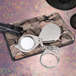 ミニポータブル10Xハンドヘルド折りたたみキーリング拡大拡大器チェーンガラス付き毎日使用ギフト - Product Image 3