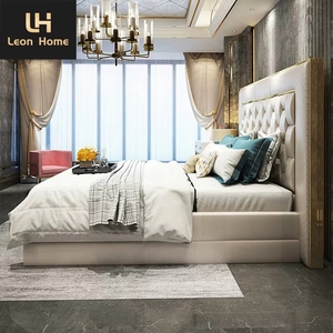 Di lusso mobili camera da <span class=keywords><strong>letto</strong></span> in legno con cornice in pelle king size set camera da <span class=keywords><strong>letto</strong></span> moderna di lusso bianco di alta testiera doppia tipo formato <span class=keywords><strong>letto</strong></span> - Product Image 3