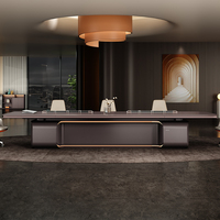 Table de conférence série Lingyu 4800x1400x765 LY-21-22, mobilier de bureau moderne, OEM/ODM, dimensions, couleur et logo personnalisables