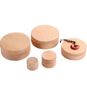 Round Wooden Jewelry <b>Box</b> Beech Wood 9cm Diameter Solid Wood Storage Ring <b>Earring</b> Necklace <b>Gift</b> Packaging Desktop Organizer - Product Image 4