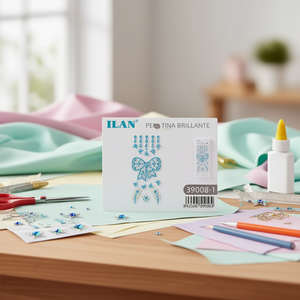 Ilan Shiny Rhinestone Stickers 39008-1 Blue Bow <b>Star</b> <b>Design</b> - Product Image 2